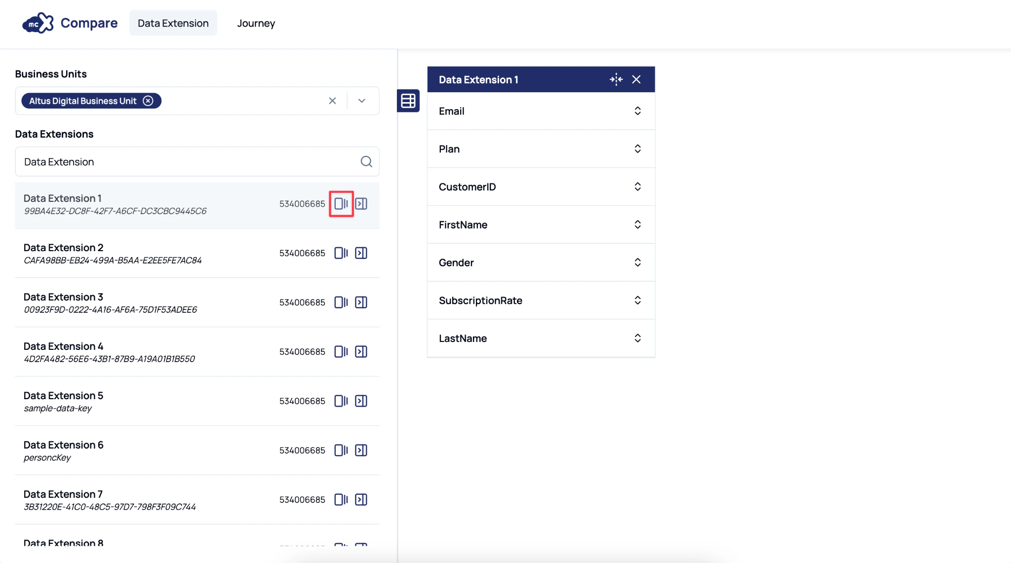 Click the ‘Select for Compare’ Button