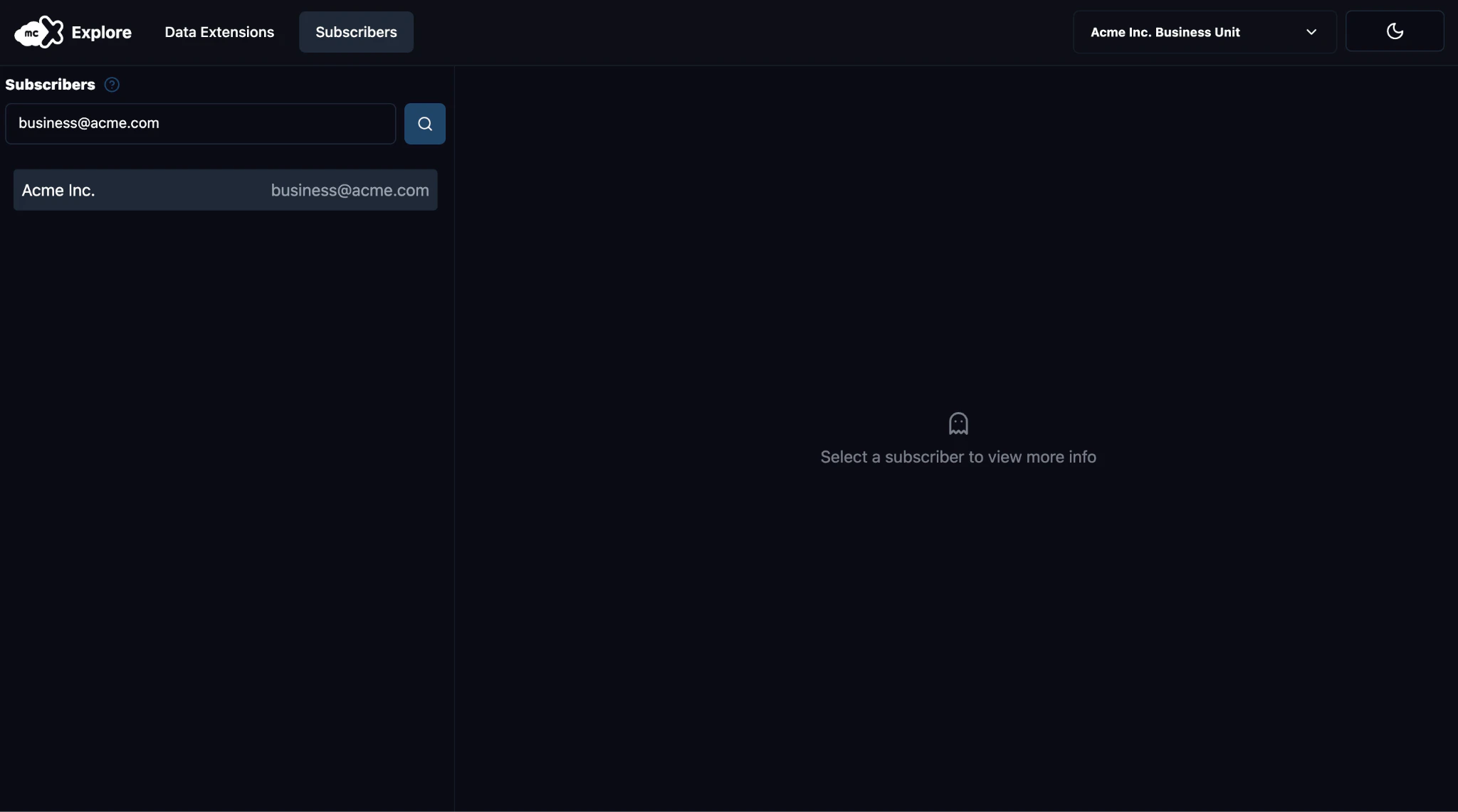 Search for the Subscriber