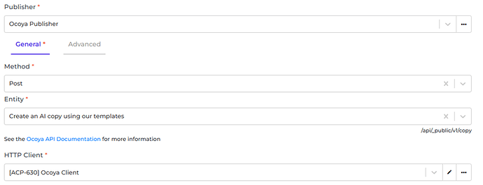 Ocoya connector screenshot 3