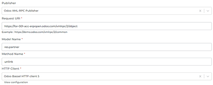 Odoo XML-RPC connector screenshot 2