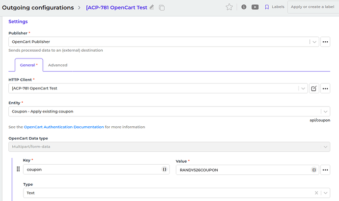 OpenCart connector screenshot 4