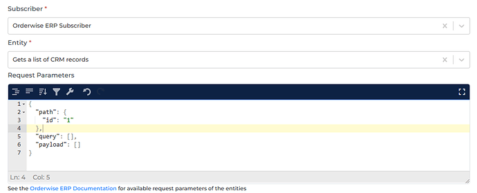 Orderwise connector screenshot 1