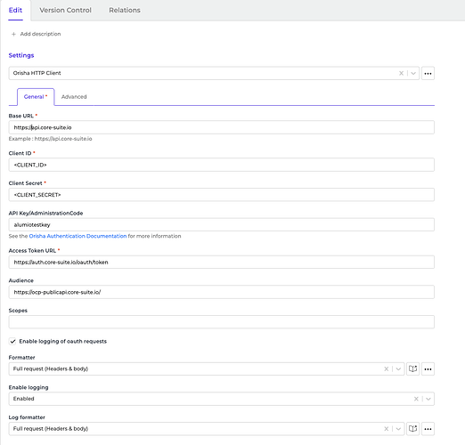 Orisha connector screenshot 1