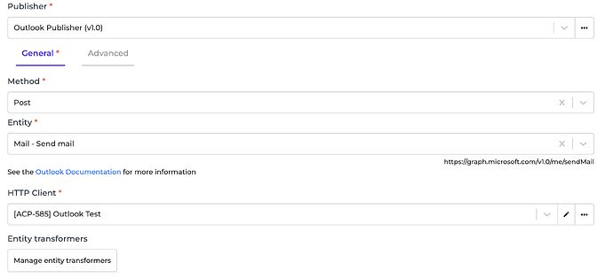 Outlook connector screenshot 3