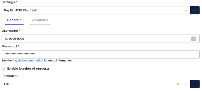 Pay.nl connector screenshot 1
