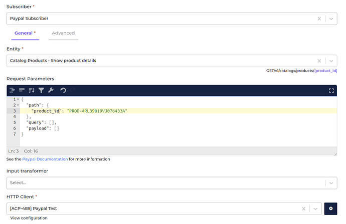 PayPal connector screenshot 2