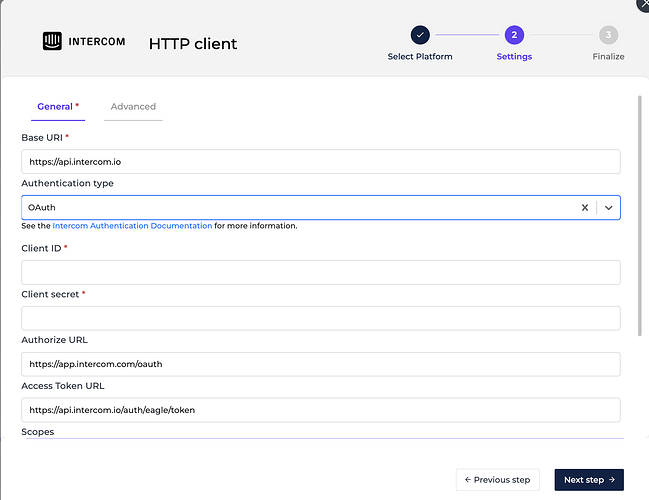 Intercom connector screenshot 1