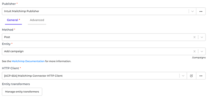 Intuit Mailchimp connector screenshot 4