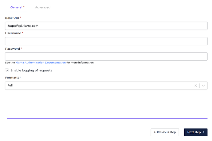 Klarna connector screenshot 1