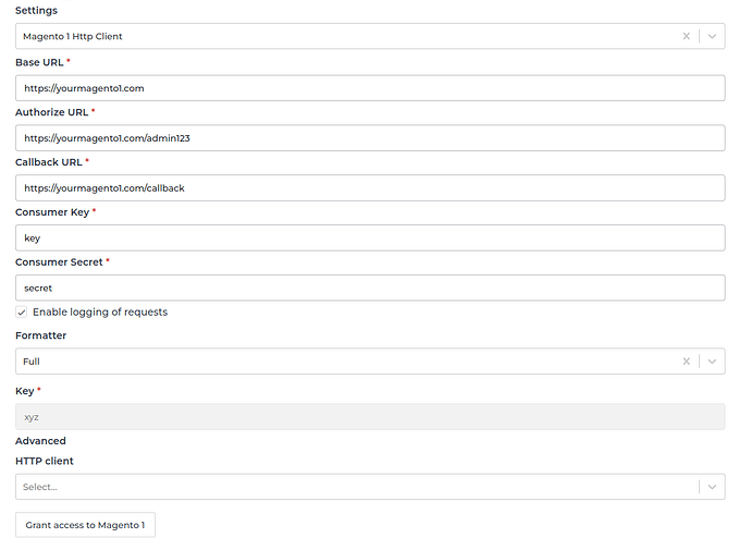 Magento 1 connector screenshot 1