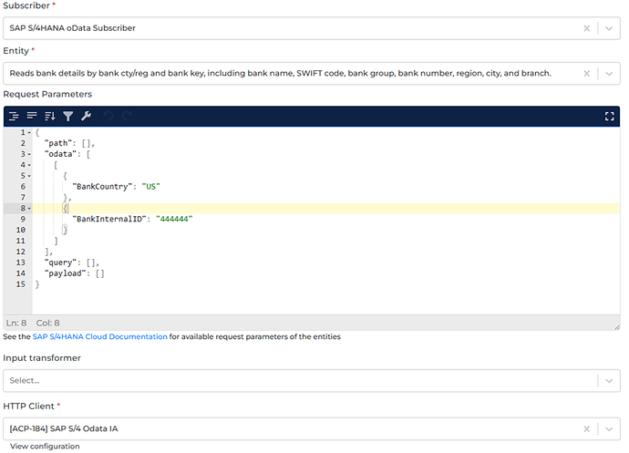 SAP S/4 HANA connector screenshot 2