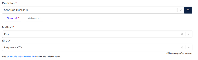 SendGrid connector screenshot 3