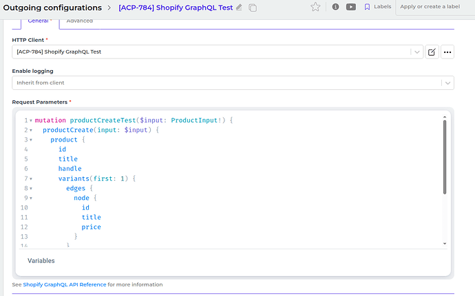 Shopify GraphQL connector screenshot 5