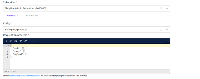 Shopline connector screenshot 2