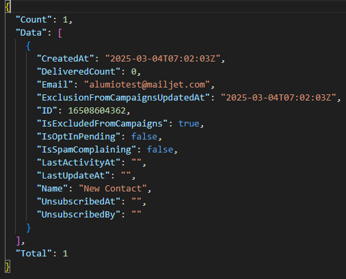 Sinch Mailjet connector screenshot 6