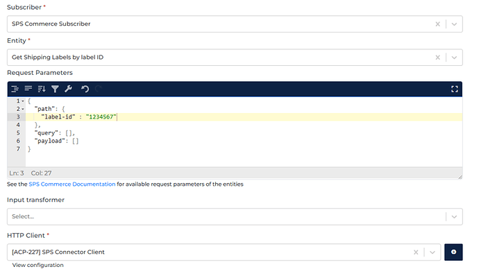 SPS Commerce connector screenshot 1