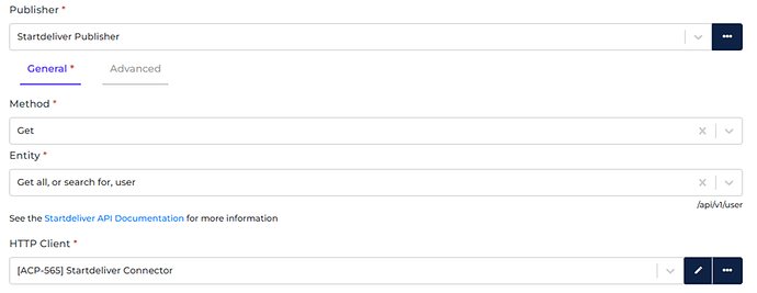 Startdeliver connector screenshot 3