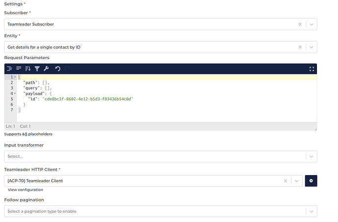 Teamleader connector screenshot 3