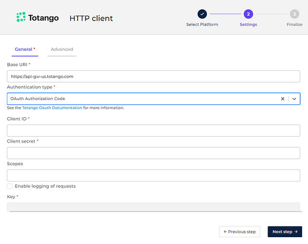 Totango connector screenshot 1