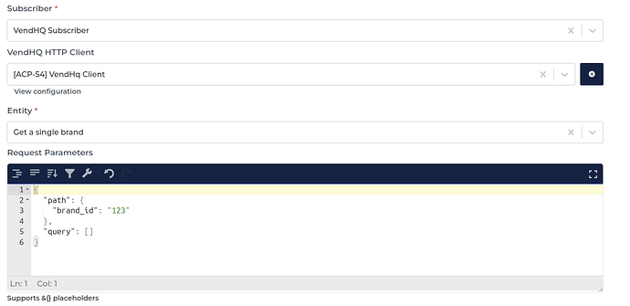 Vend connector screenshot 2