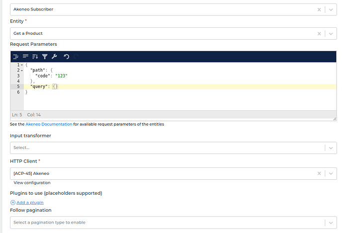 Akeneo connector screenshot 1