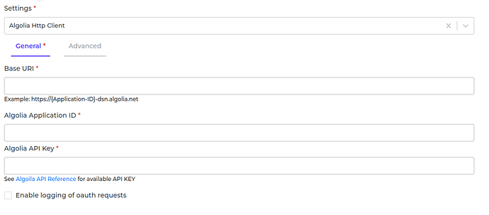 Algolia connector screenshot 1