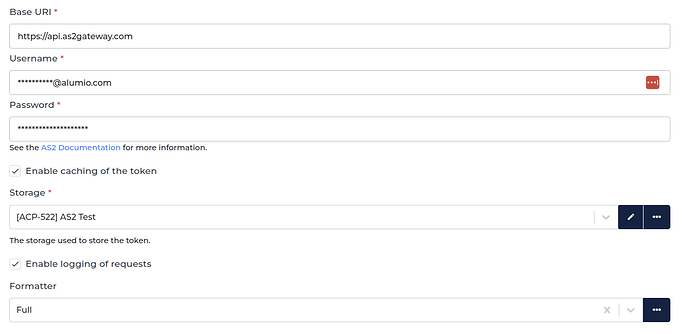 AS2 Gateway connector screenshot 1