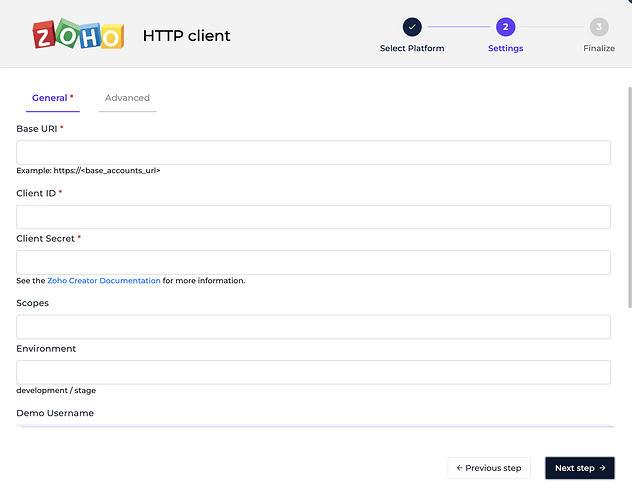 Zoho Creator connector screenshot 1