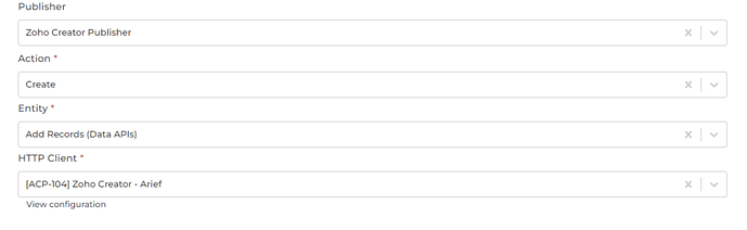Zoho Creator connector screenshot 4