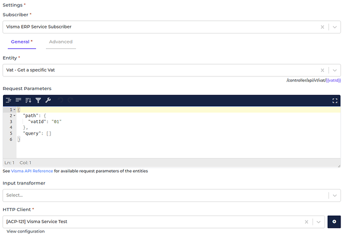 Visma.net ERP connector screenshot 2
