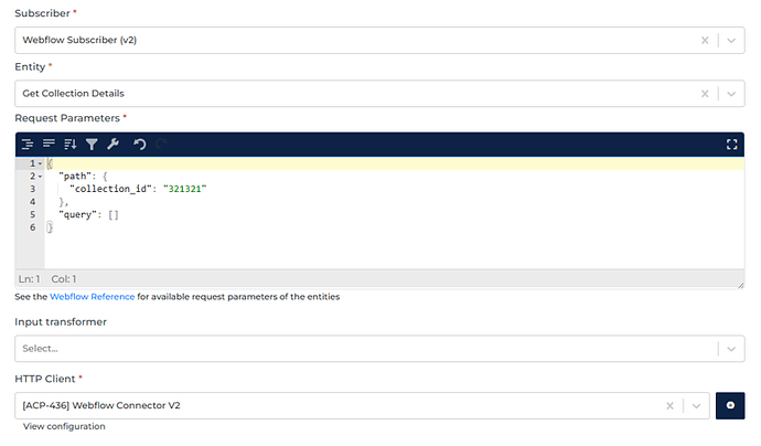 Webflow connector screenshot 1