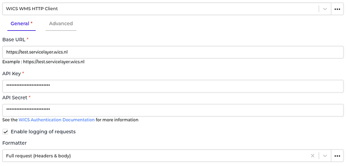 WICS WMS connector screenshot 1