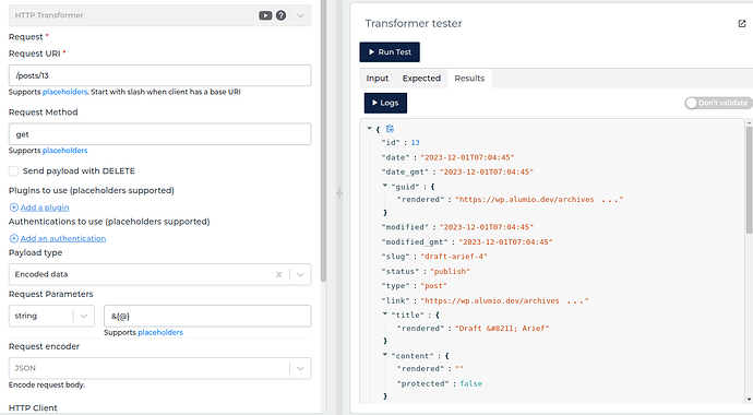Wordpress connector screenshot 3