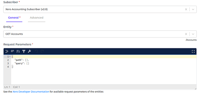 Xero connector screenshot 2
