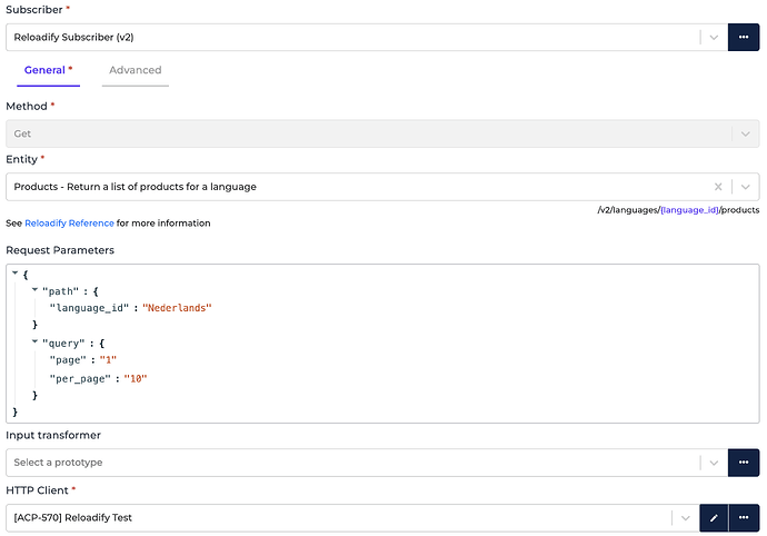 Reloadify connector screenshot 2