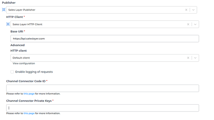 Sales Layer connector screenshot 4