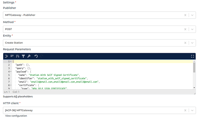 MFTGateway connector screenshot 5
