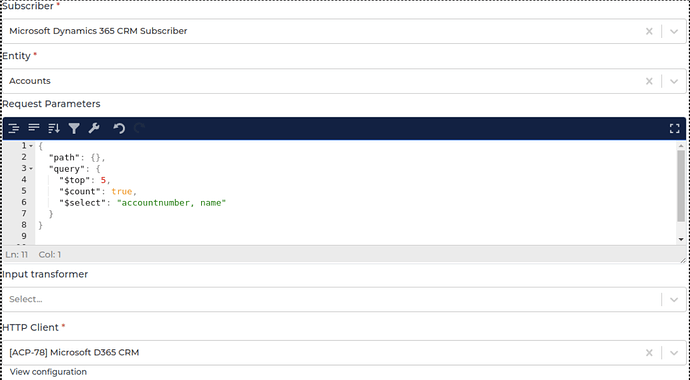 Microsoft Dynamics 365 CRM connector screenshot 2