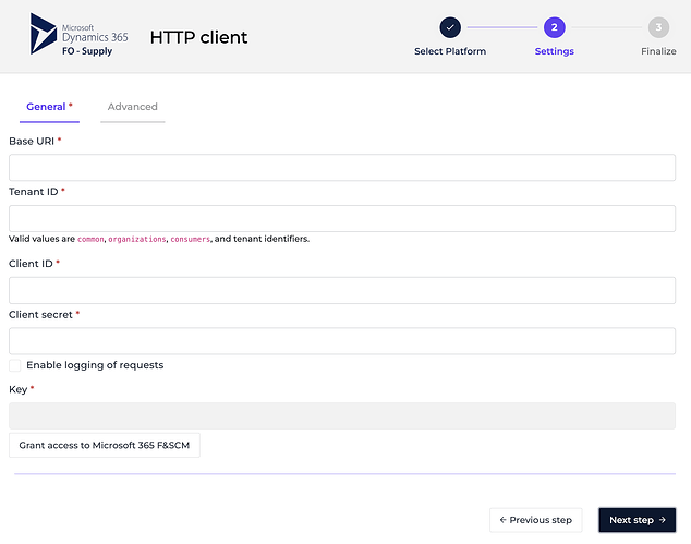 Microsoft Dynamics 365 Finance & Supply Chain Mgmt connector screenshot 1