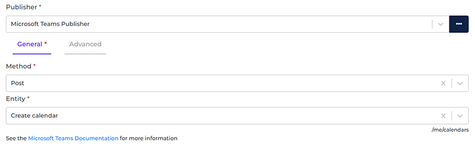 Microsoft Teams connector screenshot 2