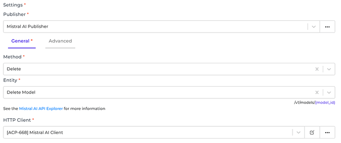 MistralAI connector screenshot 4