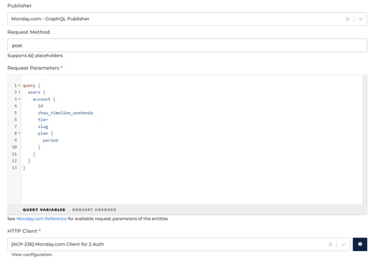 Monday.com connector screenshot 2
