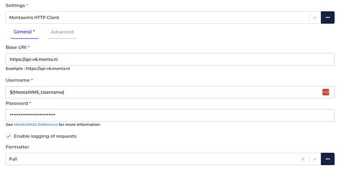 MontaWMS connector screenshot 1