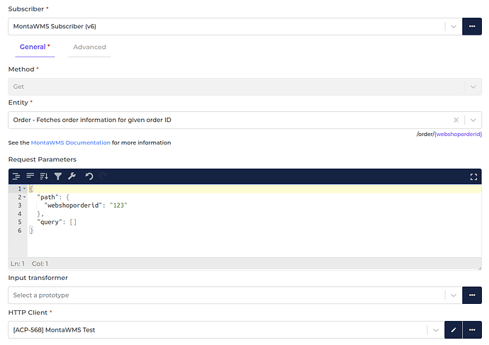 MontaWMS connector screenshot 2