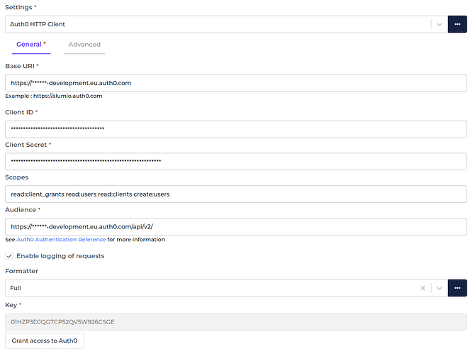 Auth0 connector screenshot 1