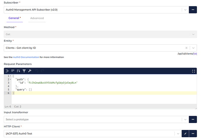 Auth0 connector screenshot 2