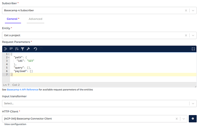 Basecamp connector screenshot 1