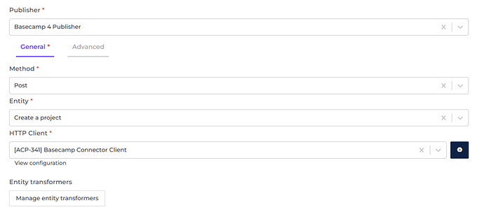 Basecamp connector screenshot 3