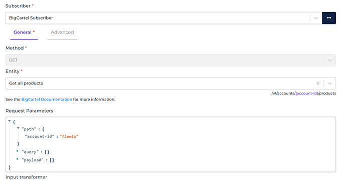 BigCartel connector screenshot 1