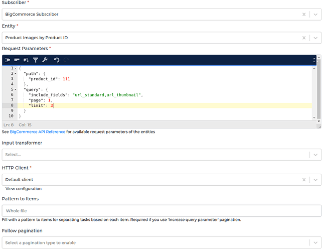 BigCommerce connector screenshot 2